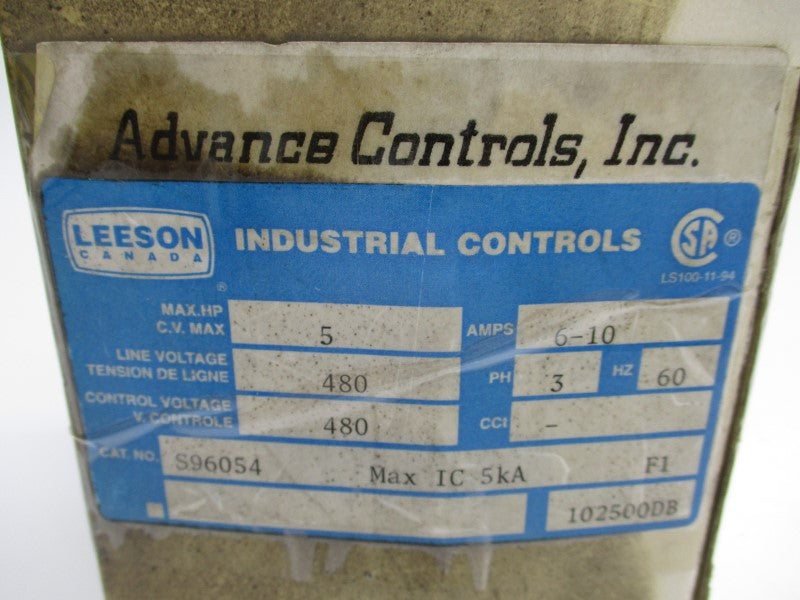 LEESON S96054 480V 6-10A NSMP