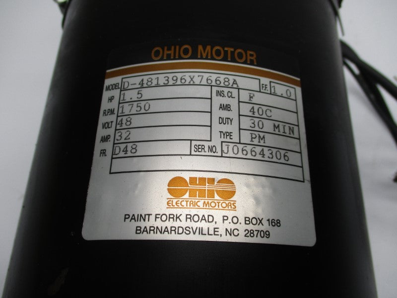 OHIO MOTOR D-481396X7668A 48V 32A NSNP