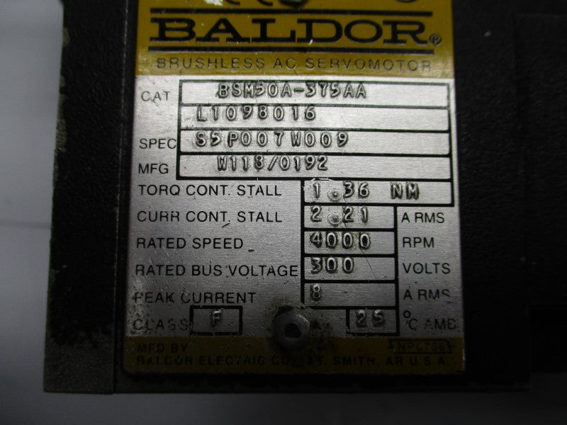 BALDOR BSM50A-375AA S5P007W009 300V 8A UNMP