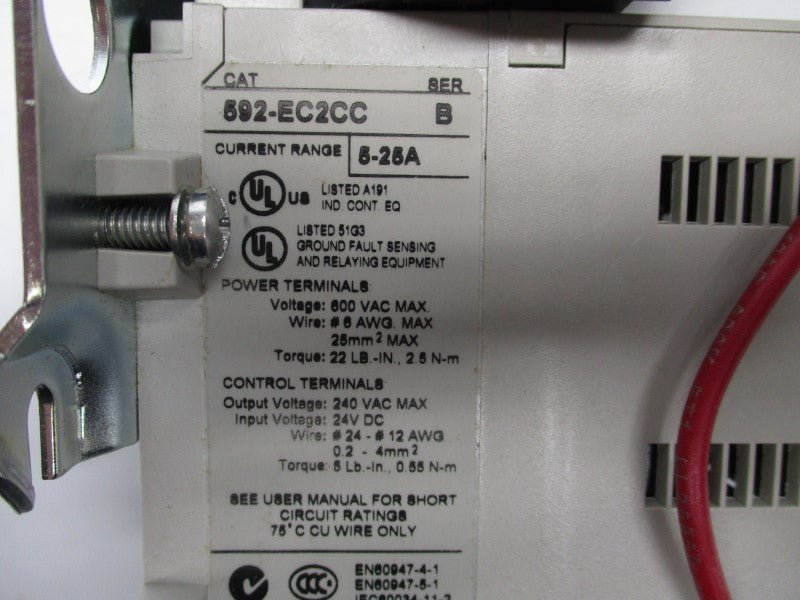 ALLEN BRADLEY 509-BOD-EC2C SER. B 115-120V 5-25A NSMP