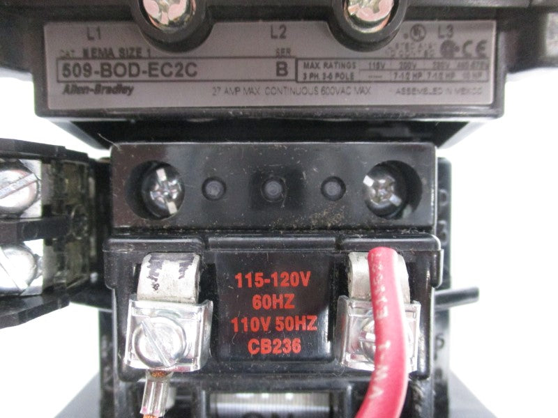 ALLEN BRADLEY 509-BOD-EC2C SER. B 115-120V 5-25A NSMP