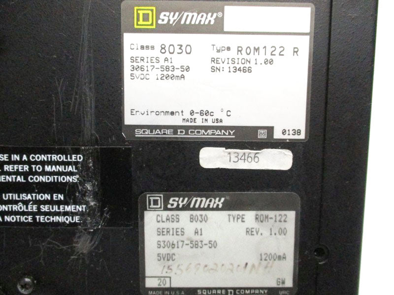 SQUARE D 8030ROM-122 SER. A1 REV. 1.00 5VDC NSNP