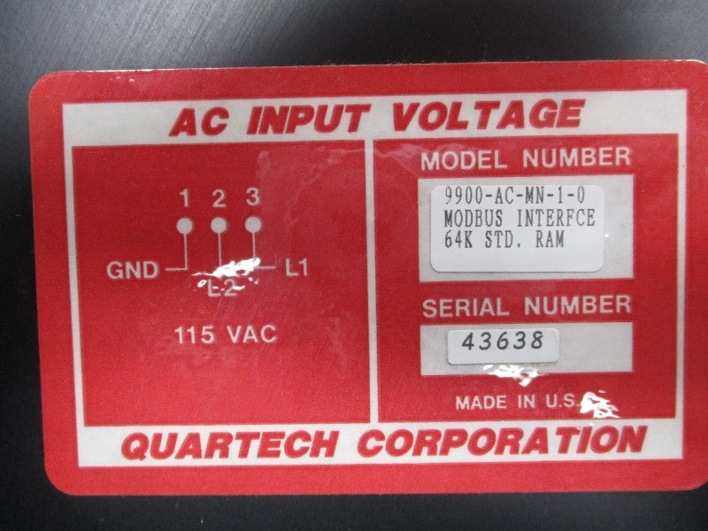 QUARTECH CORPORATION 9900-AC-MN-1-0 115VAC NSMP