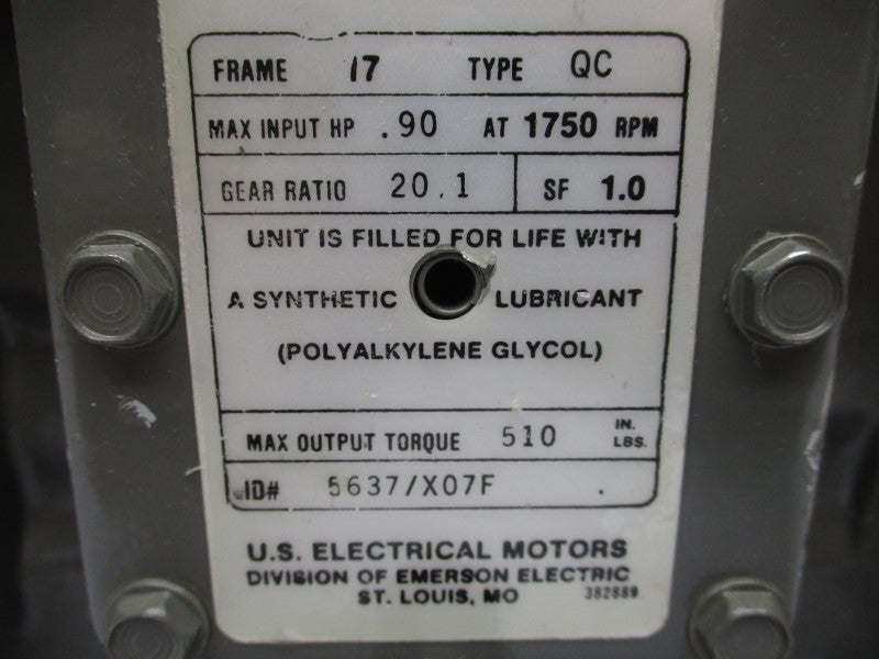 U.S. ELECTRICAL MOTORS 5637 NSMP