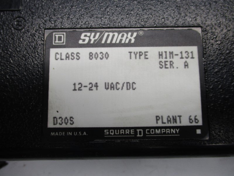 SQUARE D 8030HIM-131 SER. A 12-24VAC/DC (NO TERMINAL) UNMP