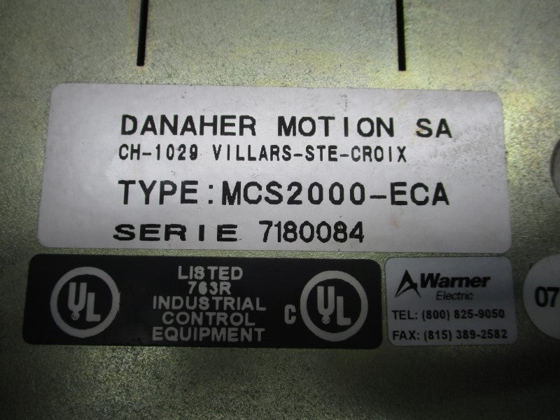DANAHER MOTION MCS2000-ECA 24V UNMP
