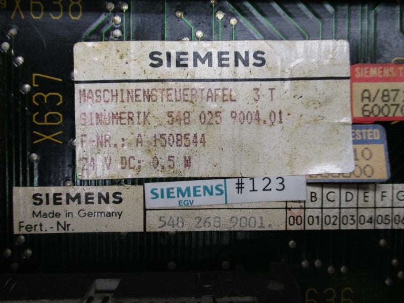 SIEMENS 5480259004.01 24VDC UNMP