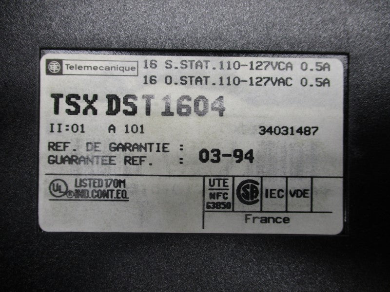 TELEMECANIQUE TSXDST1604 110-127VAC 0.5A UNMP