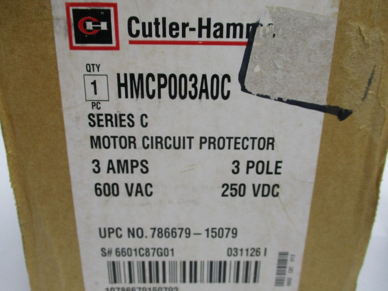 CUTLER HAMMER HMCP003A0C SER. C 600VAC 3A NSMP