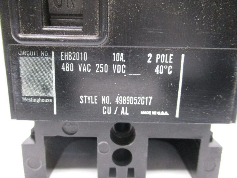 WESTINGHOUSE EHB2010 480VAC 10A NSMP