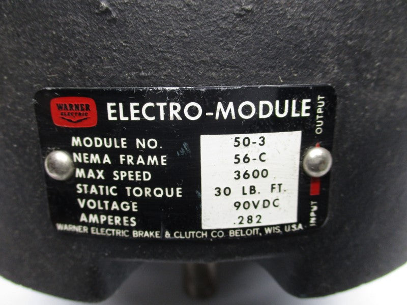 WARNER ELECTRIC 50-3 56-C 90VDC .282A UNMP