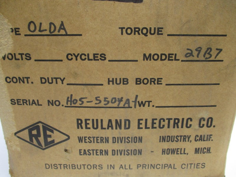 REULAND ELECTRIC 29B7 460V 0.40A NSMP