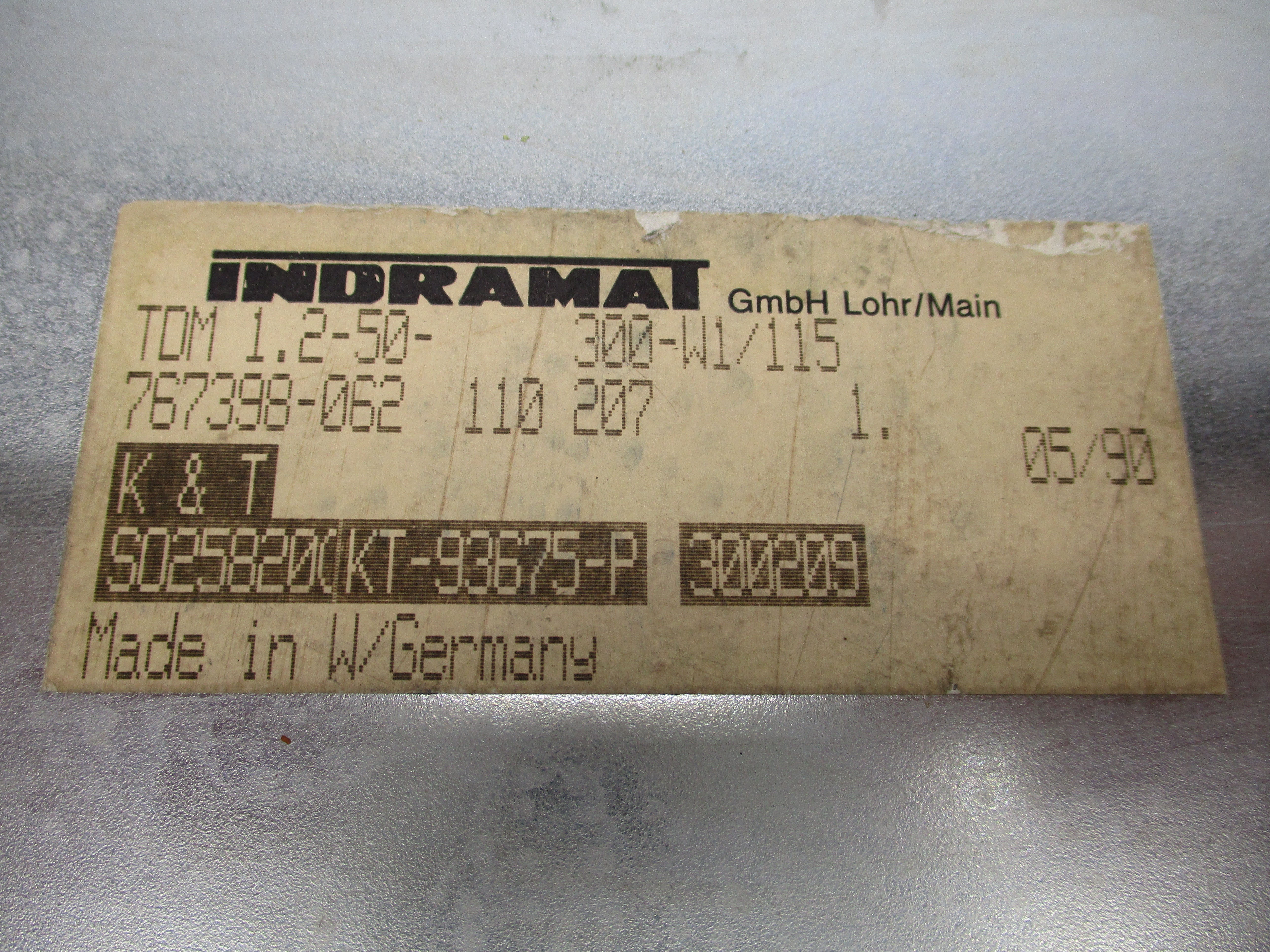 INDRAMAT TDM1.2-050-300W1 115VAC (MISSING COVER) UNMP