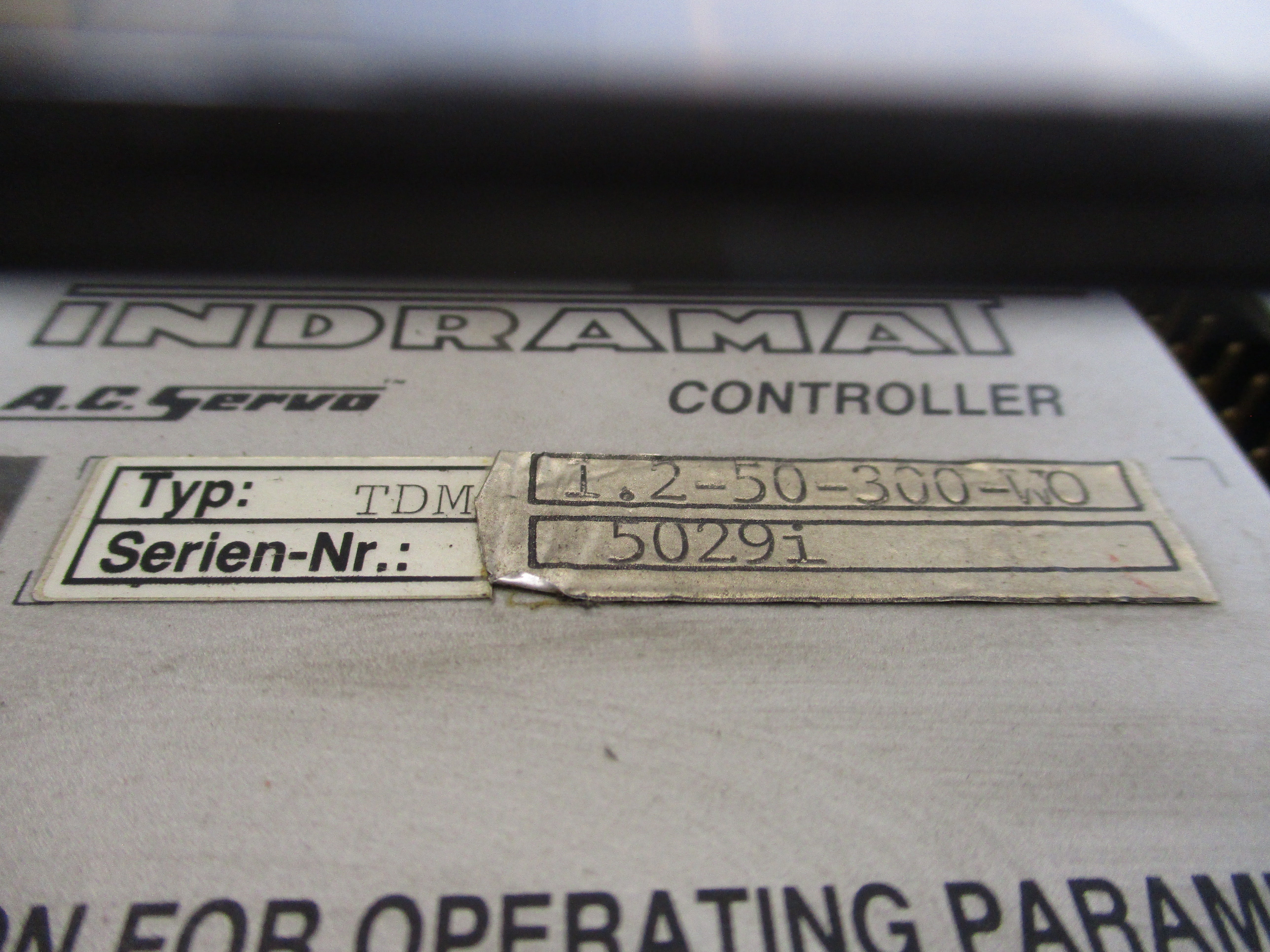 INDRAMAT TDM1.2-50-300-W0 115VAC UNMP