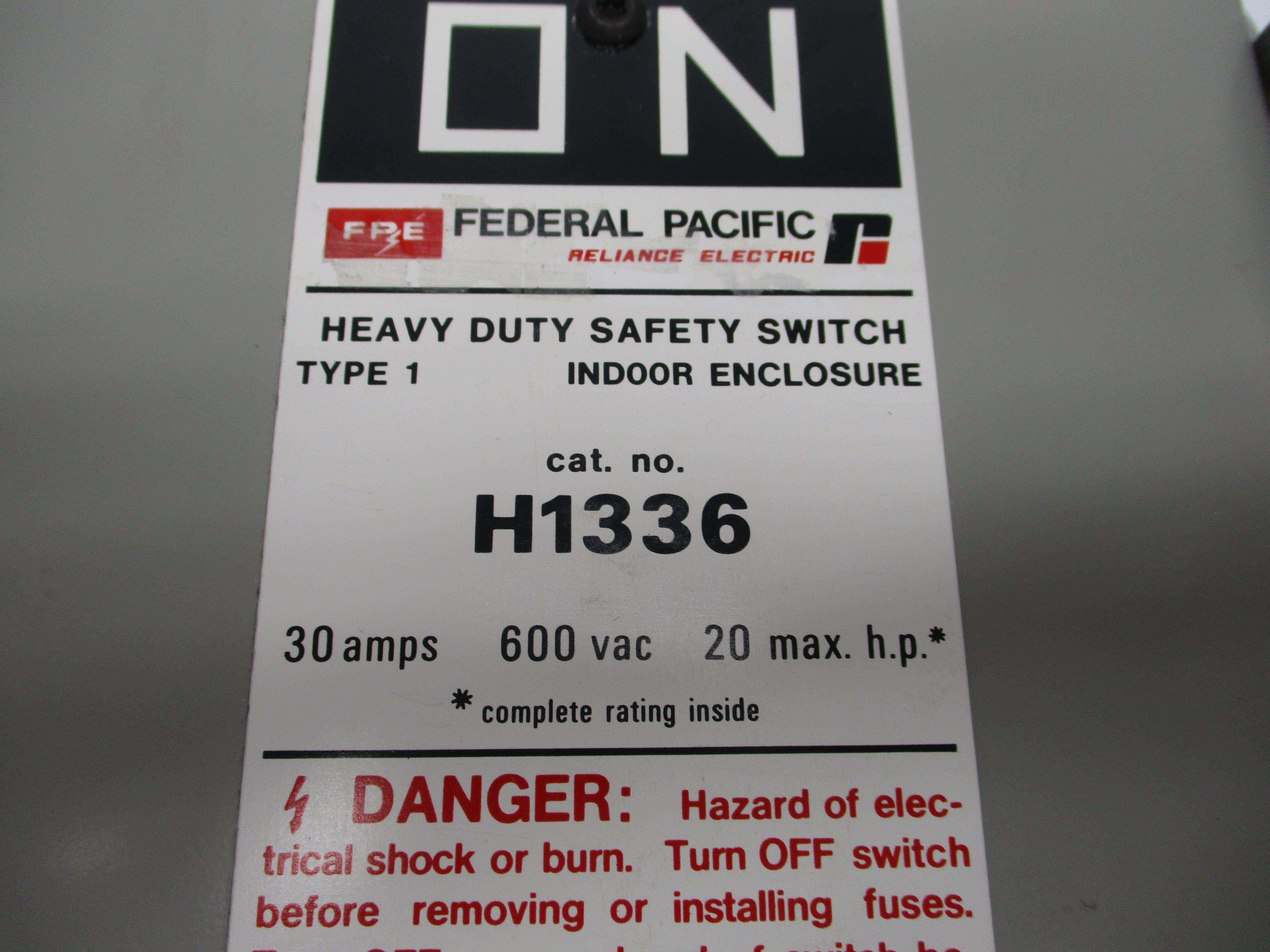 FPE H1336 600VAC 30A NSNP