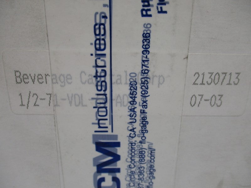 RCM INDUSTRIES 1/2-71-VDL-60-ADI 2130713 180PSI NSMP