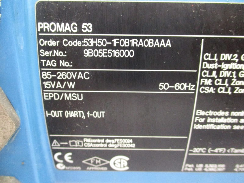 ENDRESS+HAUSER 53H50-1F0B1RA0BAAA 85-260VAC (AS IS) UNMP