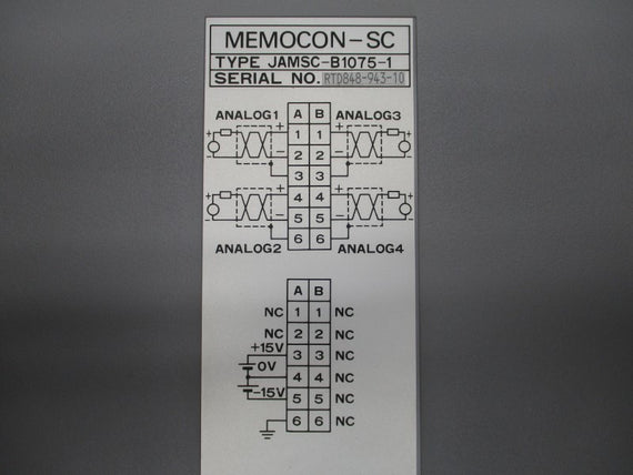 YASKAWA JAMSC-B1075-1 -15-15V NSMP