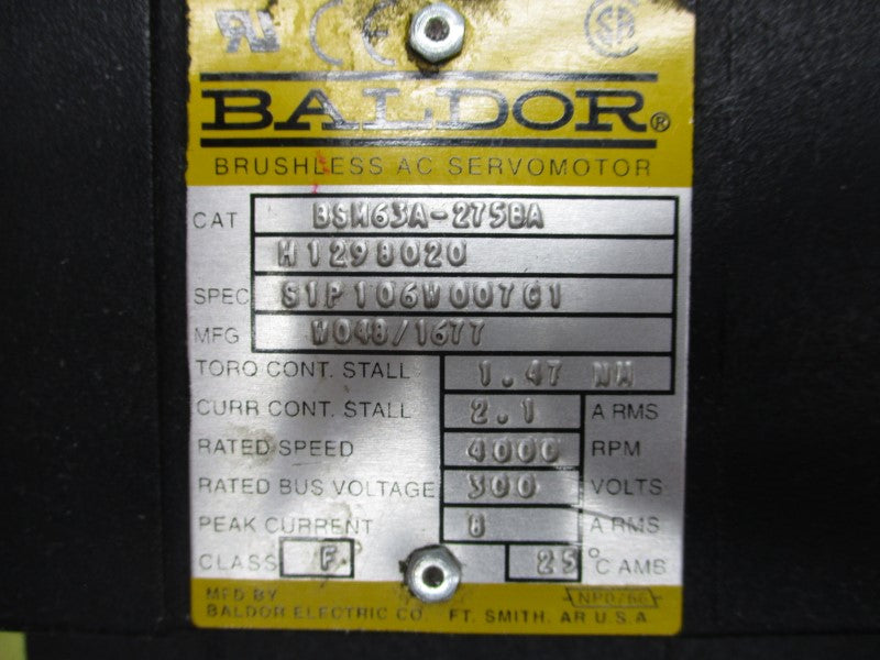 BALDOR BSM63A-275BA 300V UNMP