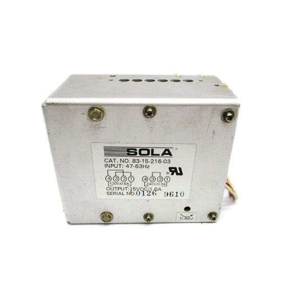 SOLA 83-15-216-03 120/240V 0.6/0.3A UNMP
