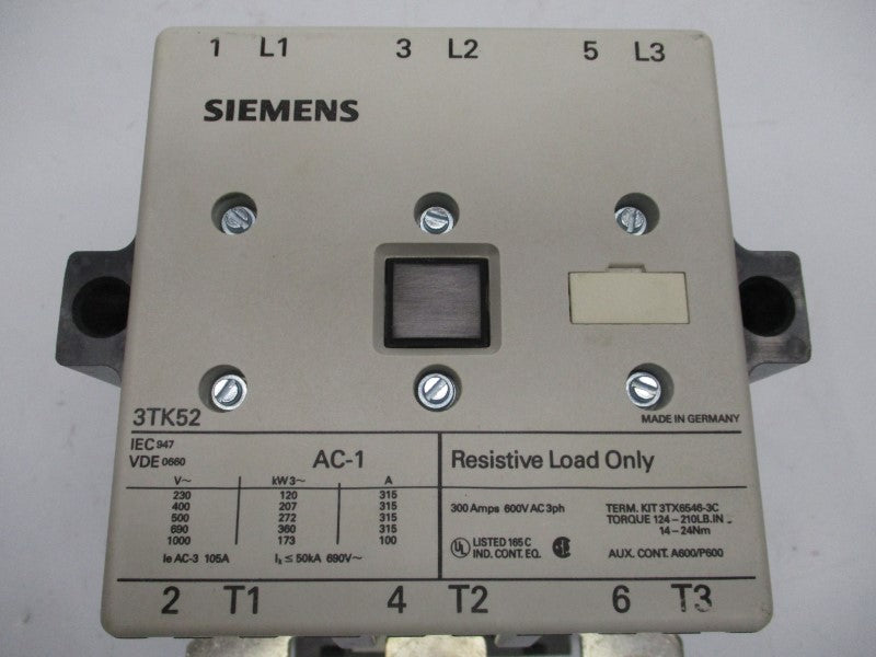 SIEMENS 3TK5222-0AV0 380/480V 300A UNMP