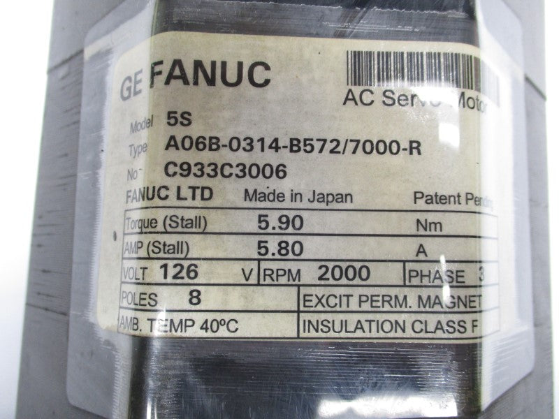 FANUC A06B-0314-B572/7000-R 5S 126V 5.8A NSNP