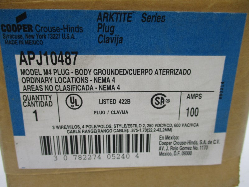CROUSE HINDS APJ10487 100A NSFS