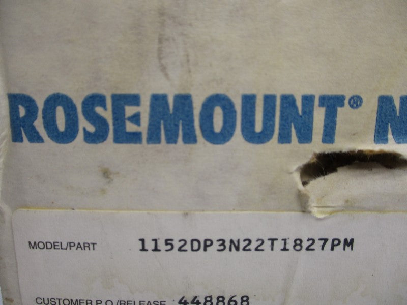 ROSEMOUNT 1152DP3N22T1827PM 45VDC 2000PSI NSMP
