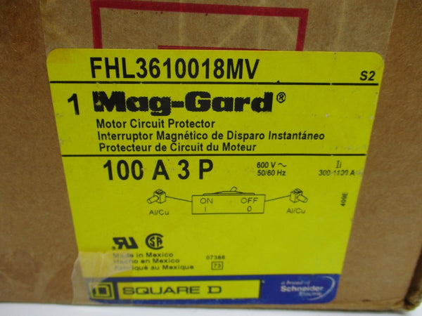 SQUARE D FHL3610018MV 600V 100A NSMP