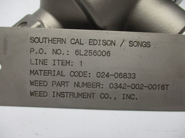 WEED INSTRUMENTS 0342-002-0016T 3/4" NSMP