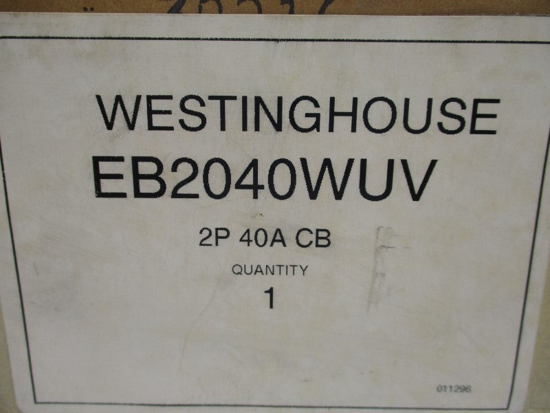 WESTINGHOUSE EB2040WUV 240VAC 40A NSMP