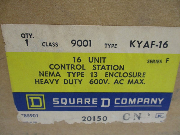 SQUARE D 9001KYAF-16 SER. F 600VAC NSMP