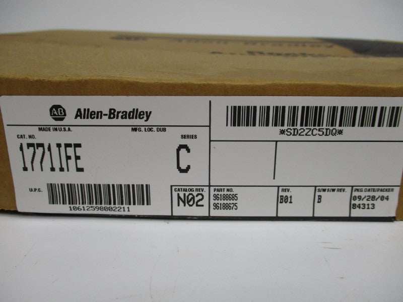 ALLEN BRADLEY 1771-IFE SER. C F/W B REV. N02 5VDC 0.50A NSMP
