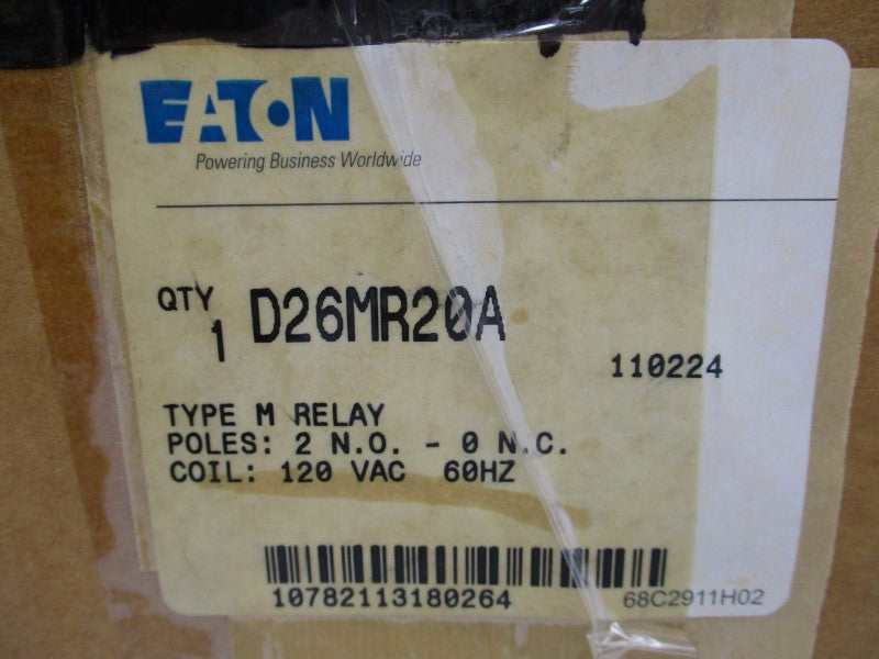 EATON D26MR20A 120VAC 10A NSMP