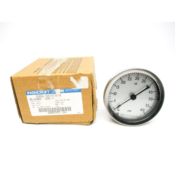ASHCROFT 451009S02B60# 0-60PSI 1/4" NSMP