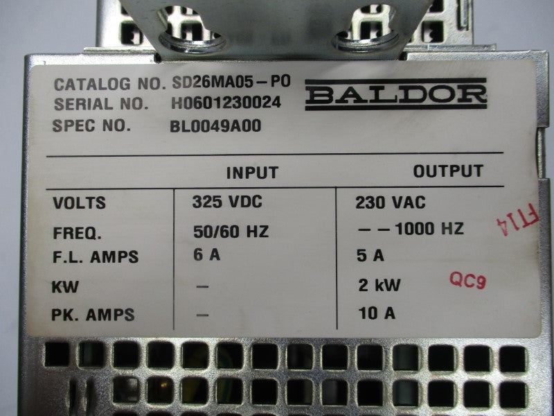 BALDOR SD26MA05-PO 325VDC 6A NSMP