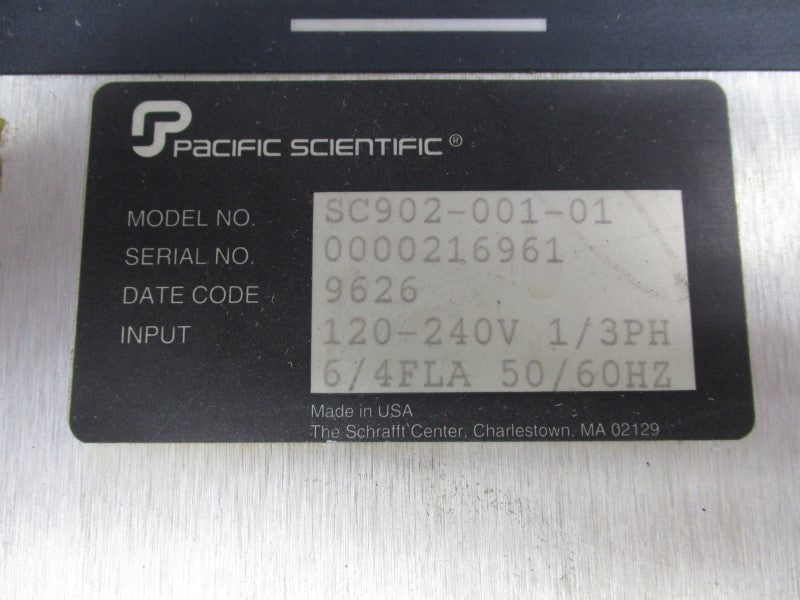 PACIFIC SCIENTIFIC SC902-001-01 120-240V (AS IS) UNMP