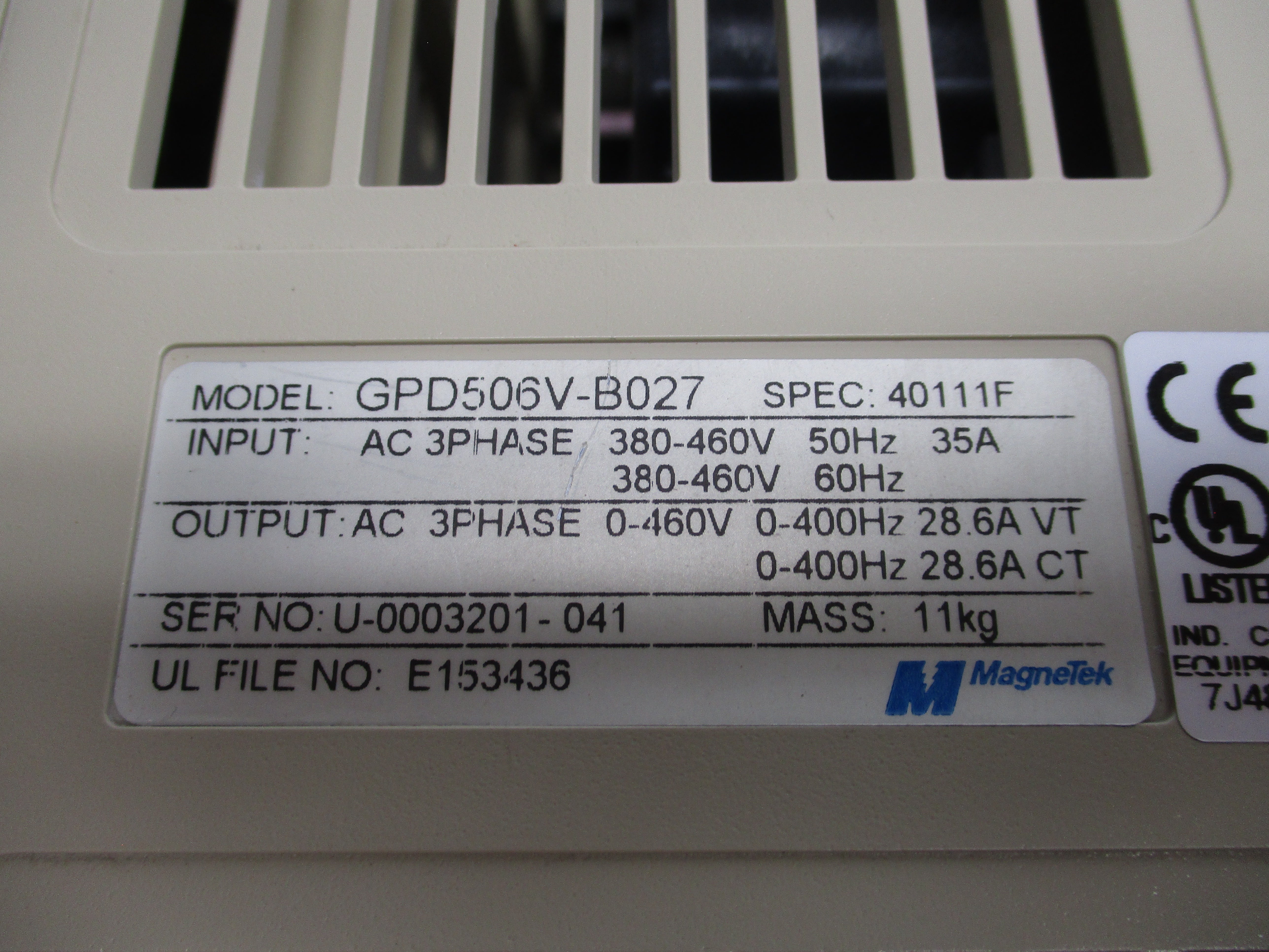 MAGNETEK GPD506V-B027 380-460V 35A UNMP