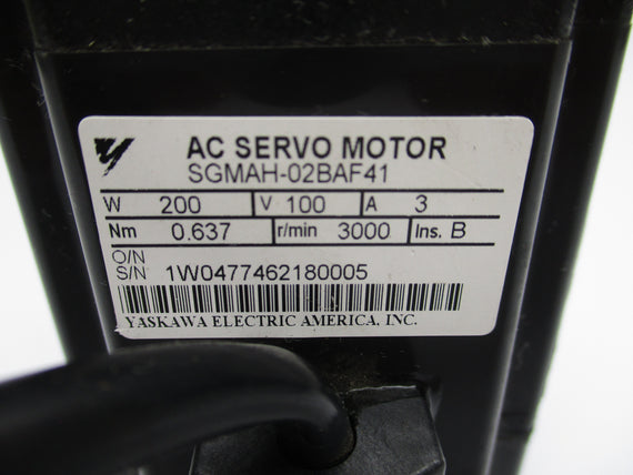 YASKAWA ELECTRIC SGMAH-02BAF41 100V 3A UNMP