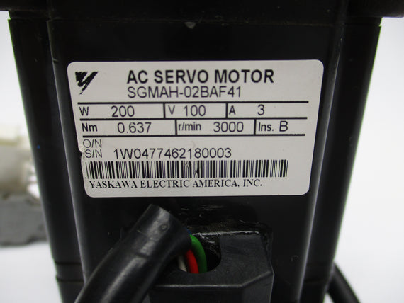 YASKAWA ELECTRIC SGMAH-02BAF41 EPL-W-064-010G-[060-A02] 100V 3A UNMP
