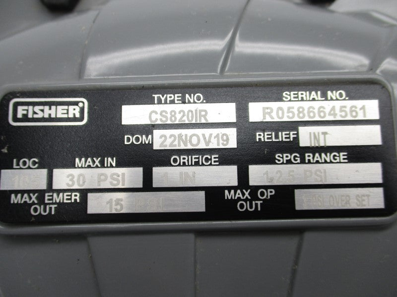 FISHER CONTROLS CS820IR 12.5PSI NSNP