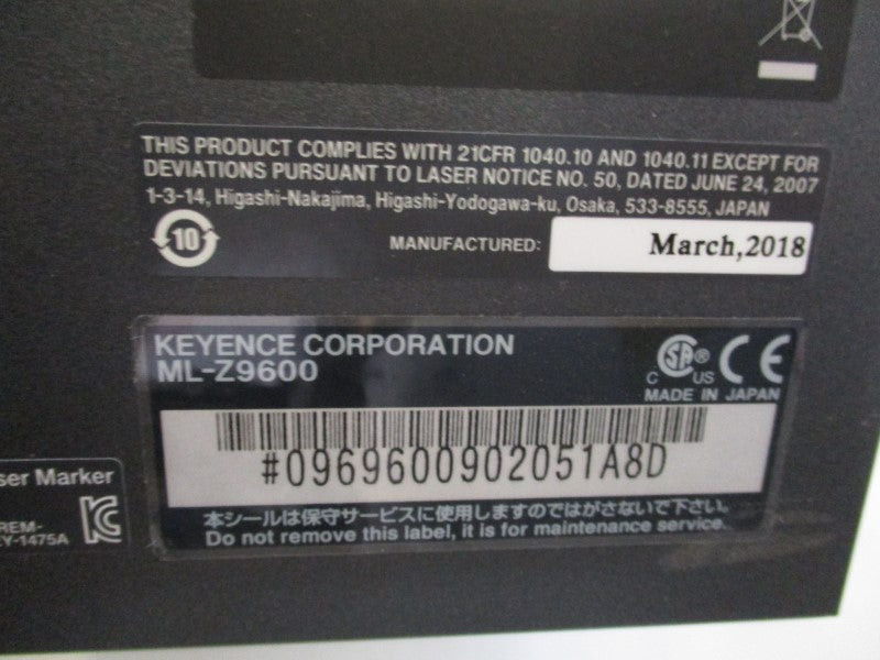 KEYENCE ML-Z9600 – 100-240VAC 100-240VAC | New (In Box) | MRO