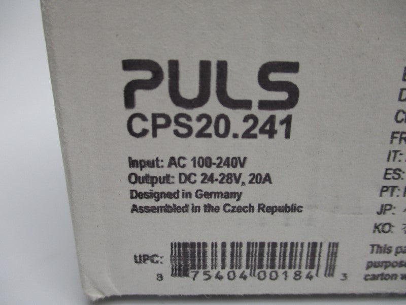 PULS CPS20.241 100-240VAC 5.3-2.7A NSMP