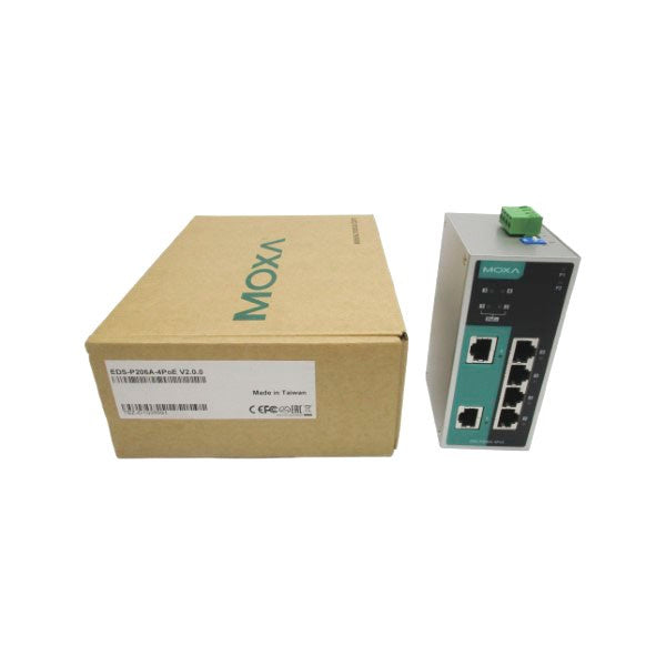 MOXA EDS-P206A-4POE REV. 2.0.0 12/24/48VDC 6.19/5.55/2.71A NSMP