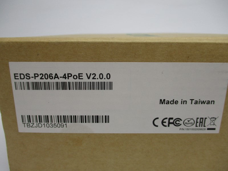 MOXA EDS-P206A-4POE REV. 2.0.0 12/24/48VDC 6.19/5.55/2.71A NSMP