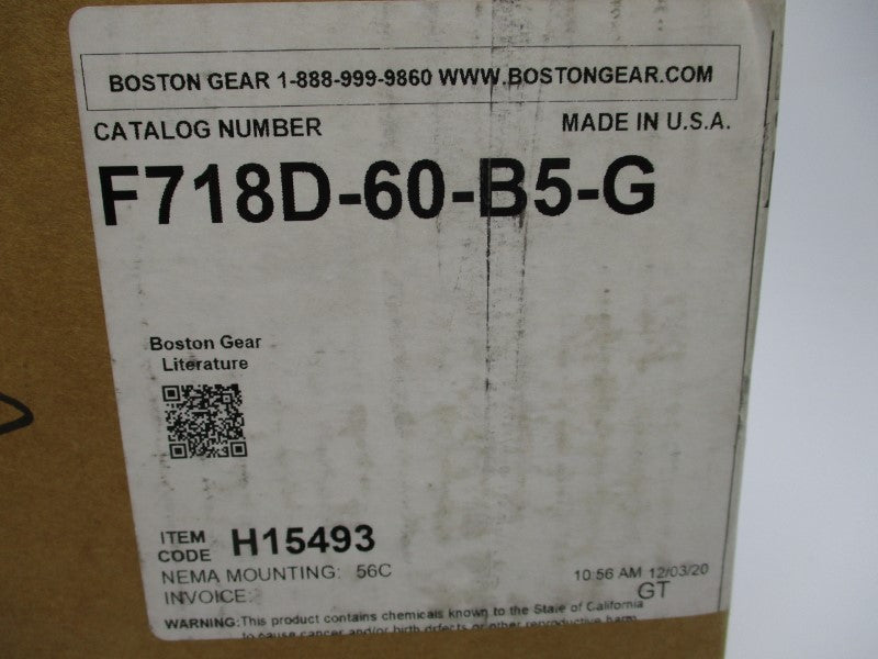 BOSTON GEAR F718D-60-B5-G NSMP