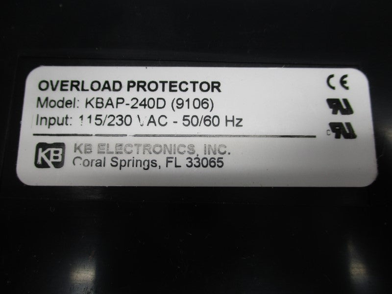 KB ELECTRONICS KBAP-240D (9106) 115/230VAC NSNP