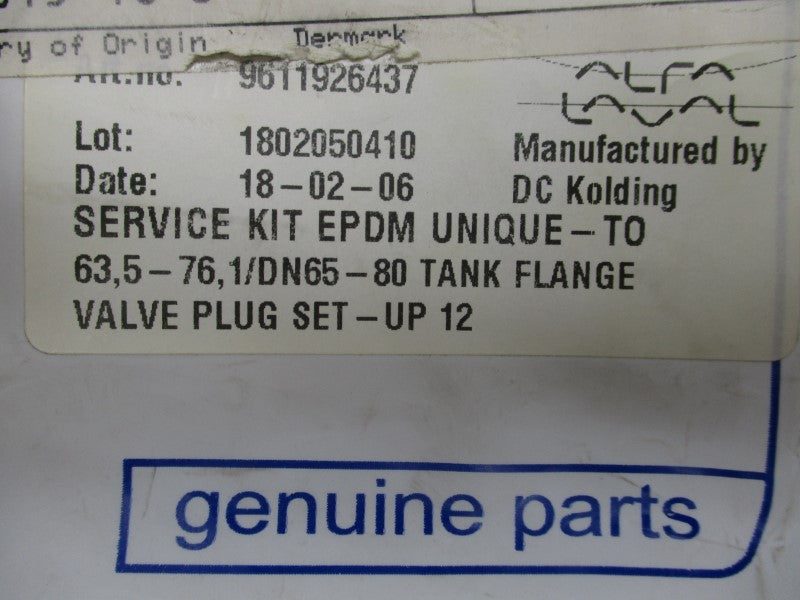 ALFA LAVAL 9611926437 TO63.5-76.1/DN65-80 NSMP