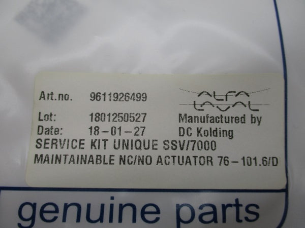 ALFA LAVAL 9611926499 SSV/7000 NSMP
