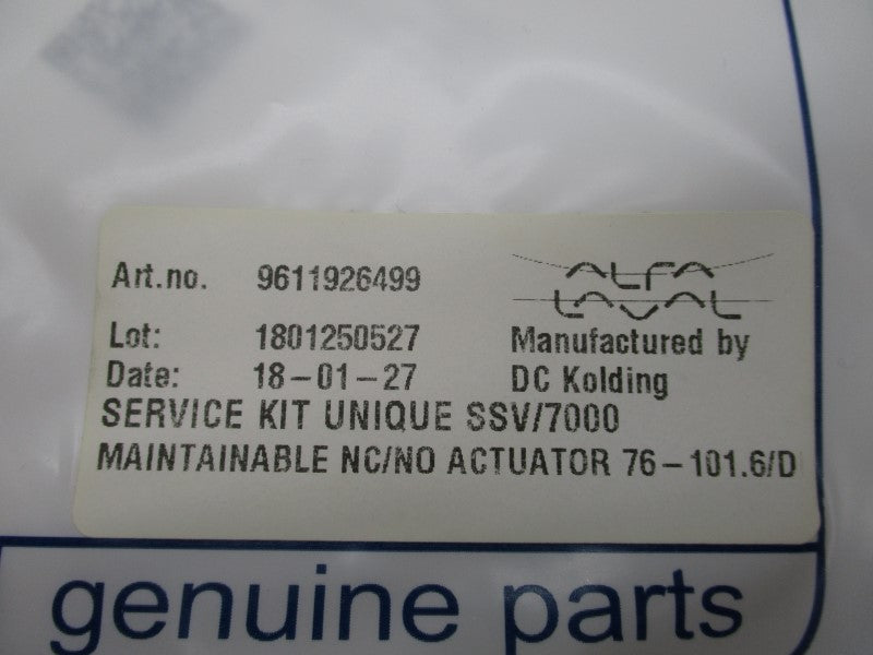 ALFA LAVAL 9611926499 SSV/7000 NSMP